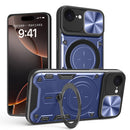 iPhone 16e Ring Kickstand Case w/ Camera Cover [Navy]