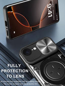 iPhone 16e Ring Kickstand Case w/ Camera Cover [Rose Gold]