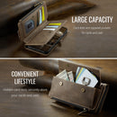iPhone 16 Pro Crossbody Case with Strap, Card Slots & Zipper Pocket [Coffee]