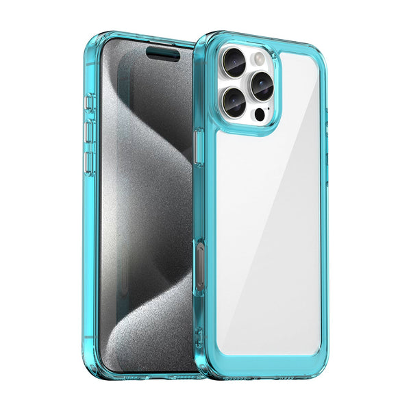 Apple iPhone 16 Pro Max Soft TPU Bumper Case [Clear Blue]