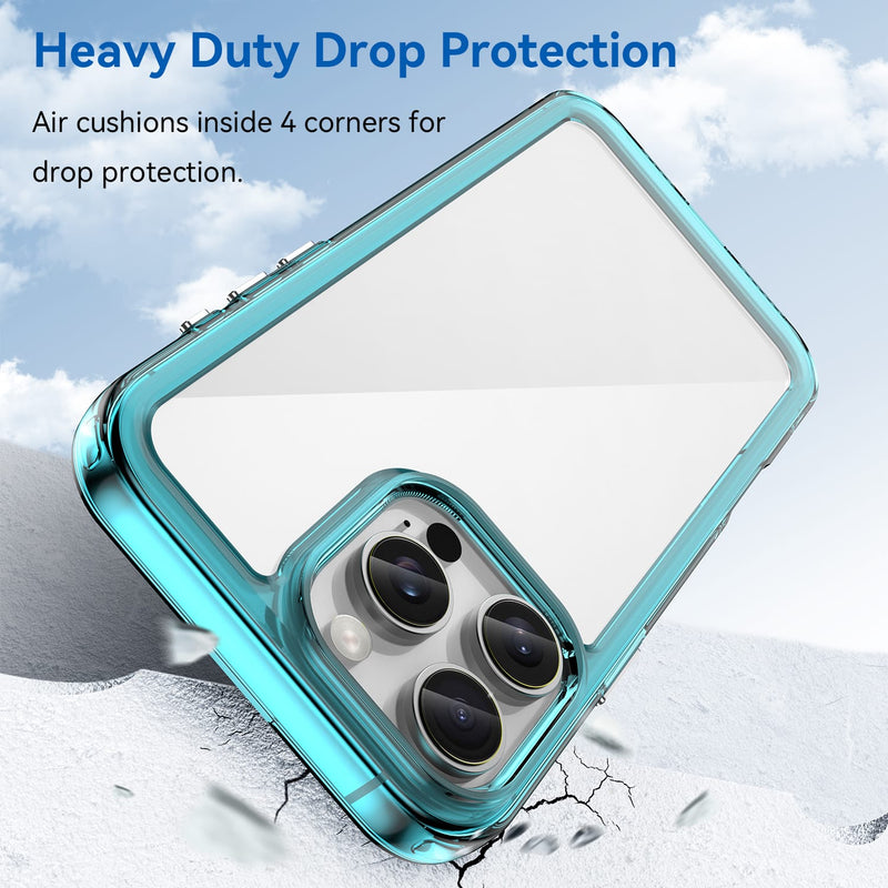 Apple iPhone 16 Pro Max Soft TPU Bumper Case [Clear Blue]