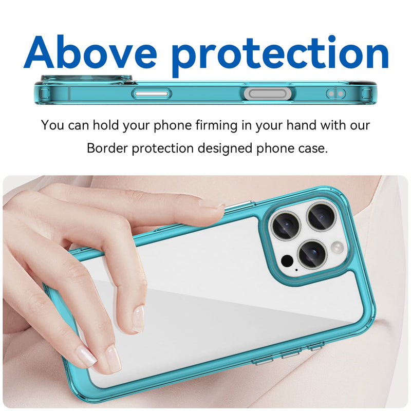 Apple iPhone 16 Pro Max Soft TPU Bumper Case [Clear Blue]
