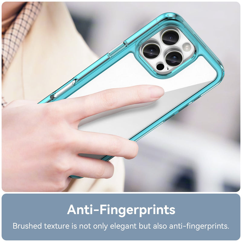 Apple iPhone 16 Pro Max Soft TPU Bumper Case [Clear Blue]