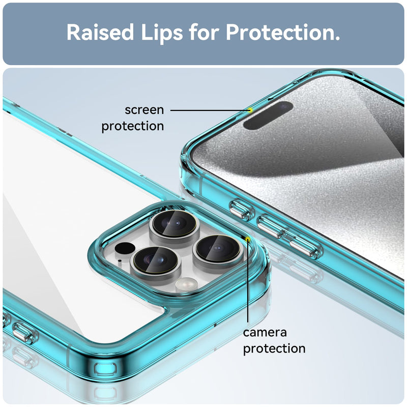 Apple iPhone 16 Pro Max Soft TPU Bumper Case [Clear Blue]