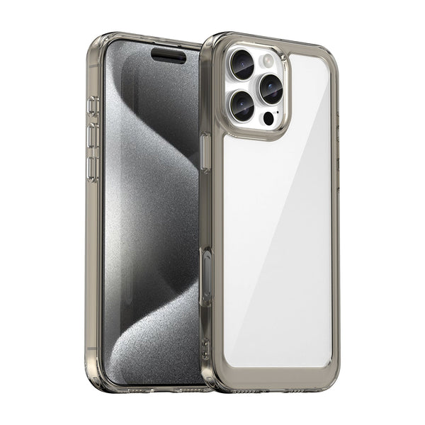 Apple iPhone 16 Pro Max Soft TPU Bumper Case [Clear Grey]