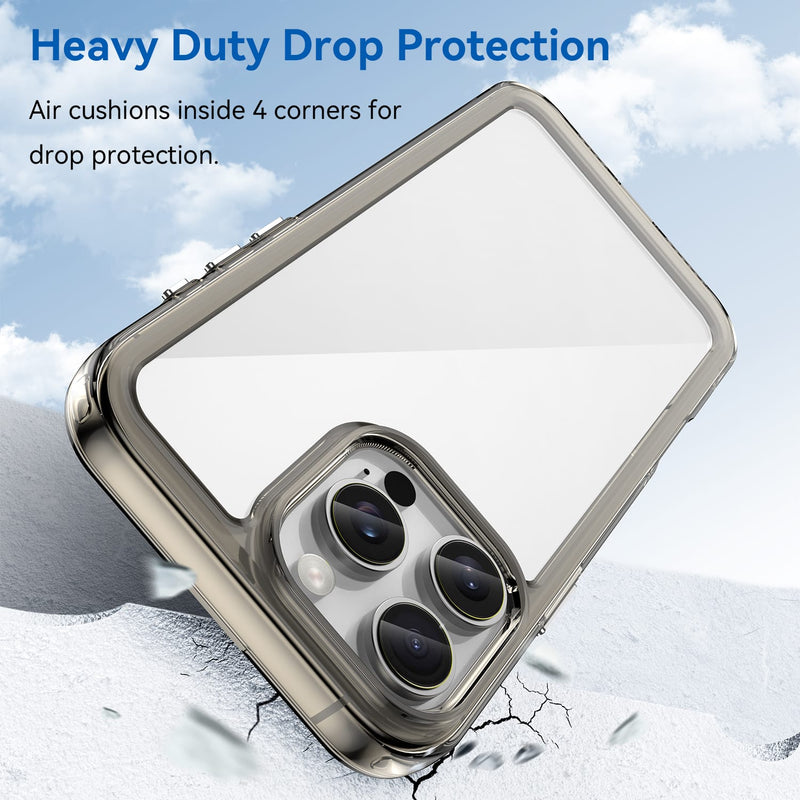 Apple iPhone 16 Pro Max Soft TPU Bumper Case [Clear Grey]