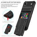 iPhone 17 Air Rugged Case with Card Holder & Kickstand [Black]