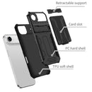 iPhone 17 Air Rugged Case with Card Holder & Kickstand [Black]