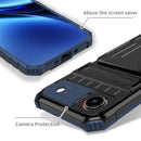 iPhone 17 Air Rugged Case with Card Holder & Kickstand [Navy]