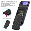 iPhone 17 Air Rugged Case with Card Holder & Kickstand [Purple]
