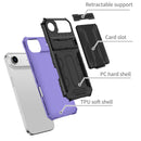 iPhone 17 Air Rugged Case with Card Holder & Kickstand [Purple]