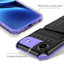 iPhone 17 Air Rugged Case with Card Holder & Kickstand [Purple]