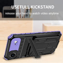 iPhone 17 Air Rugged Case with Card Holder & Kickstand [Purple]
