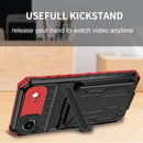 iPhone 17 Air Rugged Case with Card Holder & Kickstand [Red]
