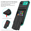 iPhone 17 Air Rugged Case with Card Holder & Kickstand [Teal]