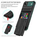 iPhone Air Heavy Duty Kickstand Card Holder Case Shockproof Teal