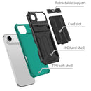 iPhone 17 Air Rugged Case with Card Holder & Kickstand [Teal]