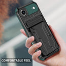 iPhone Air Heavy Duty Kickstand Card Holder Case Shockproof Teal