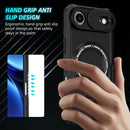 iPhone 17 Air MagSafe Case with Sliding Camera Cover & Ring Stand [Black]