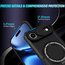 iPhone 17 Air MagSafe Case with Sliding Camera Cover & Ring Stand [Black]