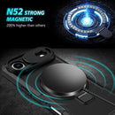 iPhone 17 Air MagSafe Case with Sliding Camera Cover & Ring Stand [Black]