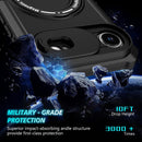 iPhone 17 Air MagSafe Case with Sliding Camera Cover & Ring Stand [Black]