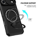 iPhone 17 Air MagSafe Case with Sliding Camera Cover & Ring Stand [Black]
