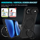 iPhone 17 Air MagSafe Case with Sliding Camera Cover & Ring Stand [Black]