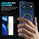 iPhone 17 Air MagSafe Case with Sliding Camera Cover & Ring Stand [Navy]