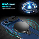 iPhone 17 Air MagSafe Case with Sliding Camera Cover & Ring Stand [Navy]