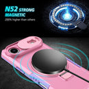 iPhone 17 Air MagSafe Case with Sliding Camera Cover & Ring Stand [PinkWhite]