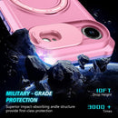 iPhone 17 Air MagSafe Case with Sliding Camera Cover & Ring Stand [PinkWhite]
