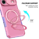 iPhone 17 Air MagSafe Case with Sliding Camera Cover & Ring Stand [PinkWhite]