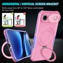 iPhone 17 Air MagSafe Case with Sliding Camera Cover & Ring Stand [PinkWhite]