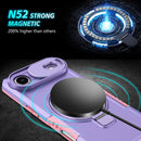 iPhone 17 Air MagSafe Case with Sliding Camera Cover & Ring Stand [Purple]