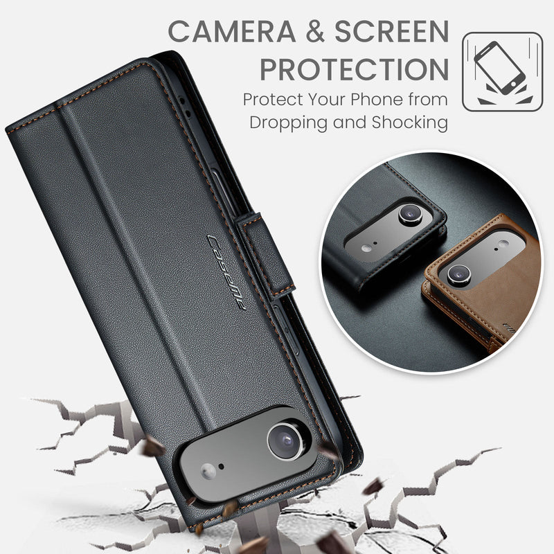 Apple iPhone 17 Air CaseMe Retro Wallet Case [Black]