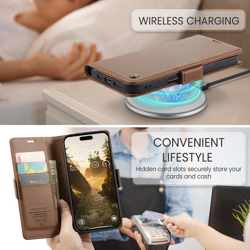 Apple iPhone 17 Air CaseMe Retro Wallet Case [Brown]