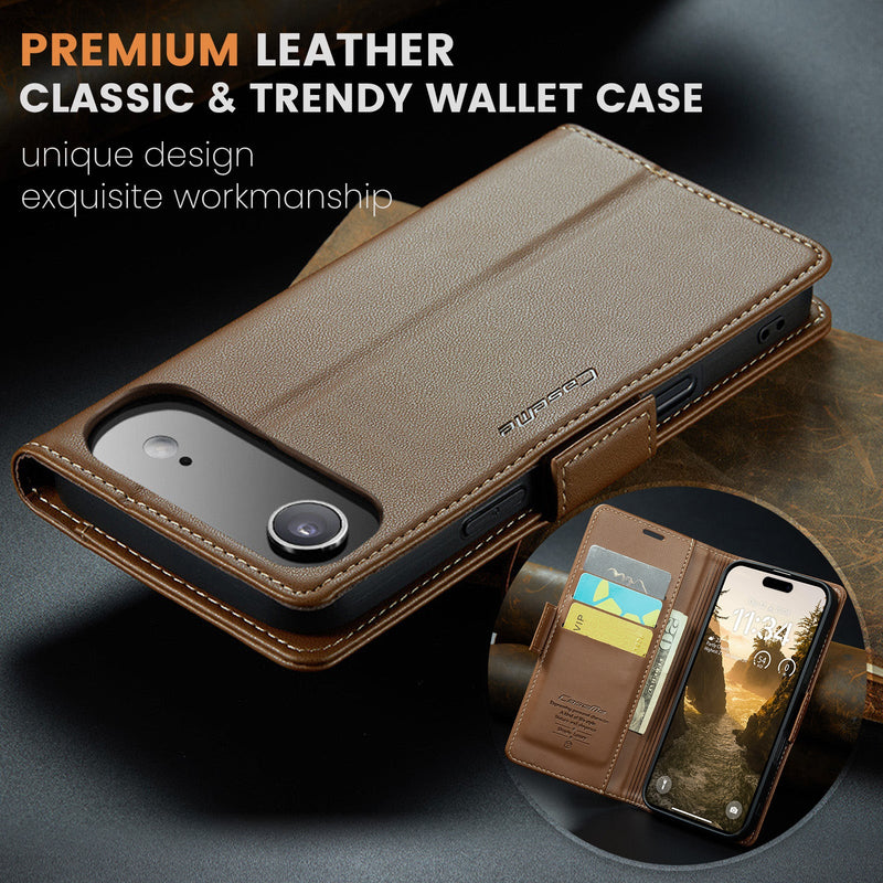 Apple iPhone 17 Air CaseMe Retro Wallet Case [Brown]