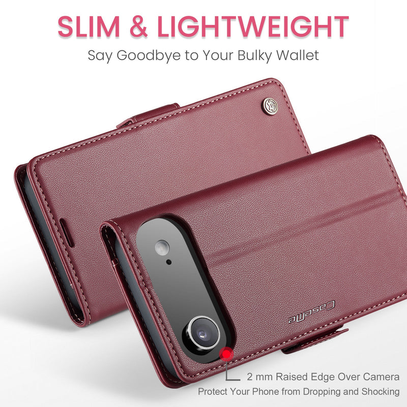 Apple iPhone 17 Air CaseMe Retro Wallet Case [Maroon]