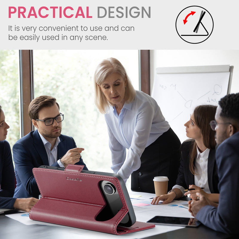 Apple iPhone 17 Air CaseMe Retro Wallet Case [Maroon]