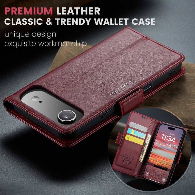 Apple iPhone 17 Air CaseMe Retro Wallet Case [Maroon]