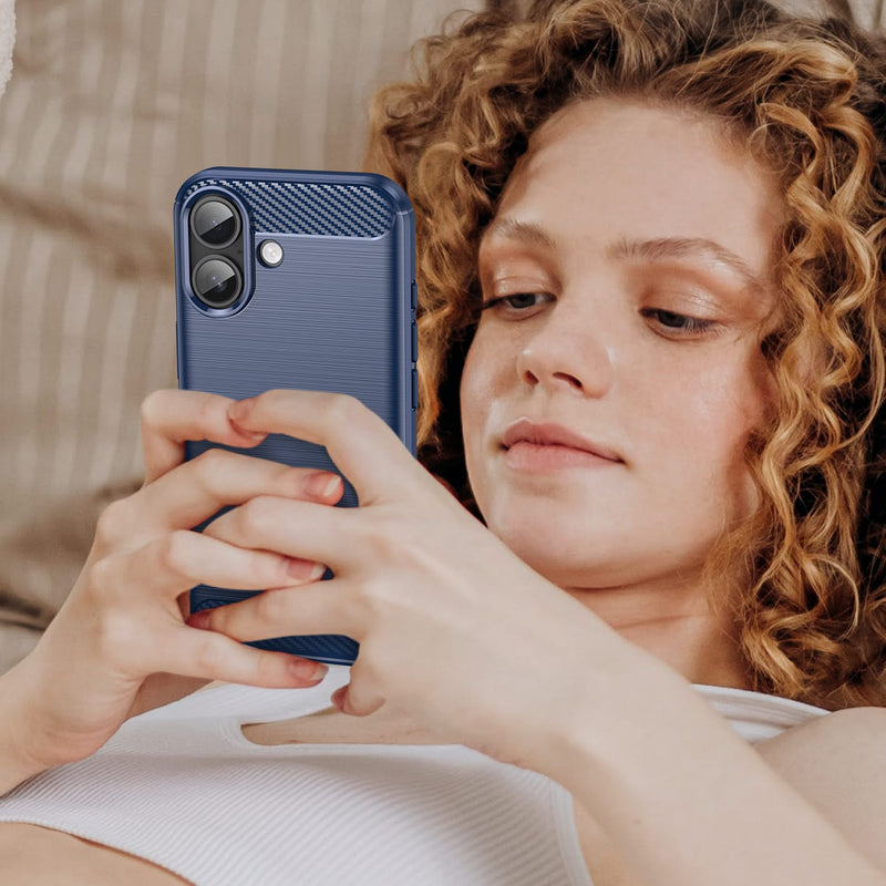 Apple iPhone 17 Carbon Fibre Brushed Case [Navy]