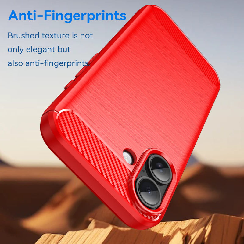 Apple iPhone 17 Carbon Fibre Brushed Case [Red]
