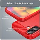 Apple iPhone 17 Carbon Fibre Brushed Case [Red]