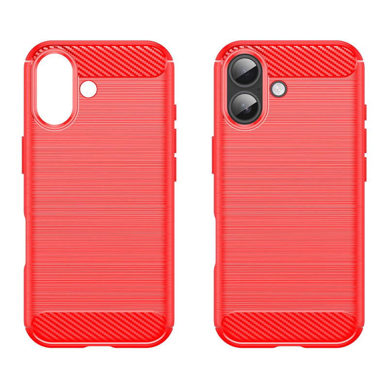Apple iPhone 17 Carbon Fibre Brushed Case [Red]
