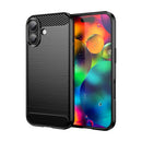 iPhone 17 Carbon Fibre TPU Case Slim Shockproof Cover Black