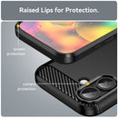 iPhone 17 Carbon Fibre TPU Case Slim Shockproof Cover Black