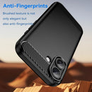 iPhone 17 Carbon Fibre TPU Case Slim Shockproof Cover Black