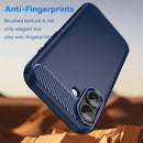 iPhone 17 Carbon Fibre TPU Case Slim Shockproof Cover Navy 2