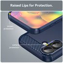 iPhone 17 Carbon Fibre TPU Case Slim Shockproof Cover Navy 5